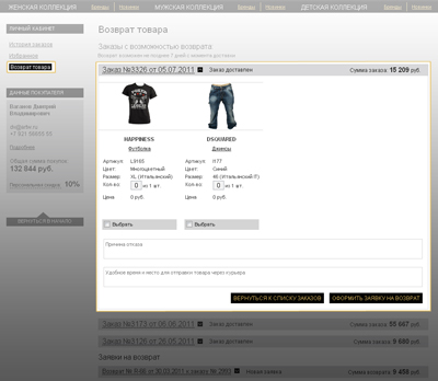 Возврат товара Возврат товара